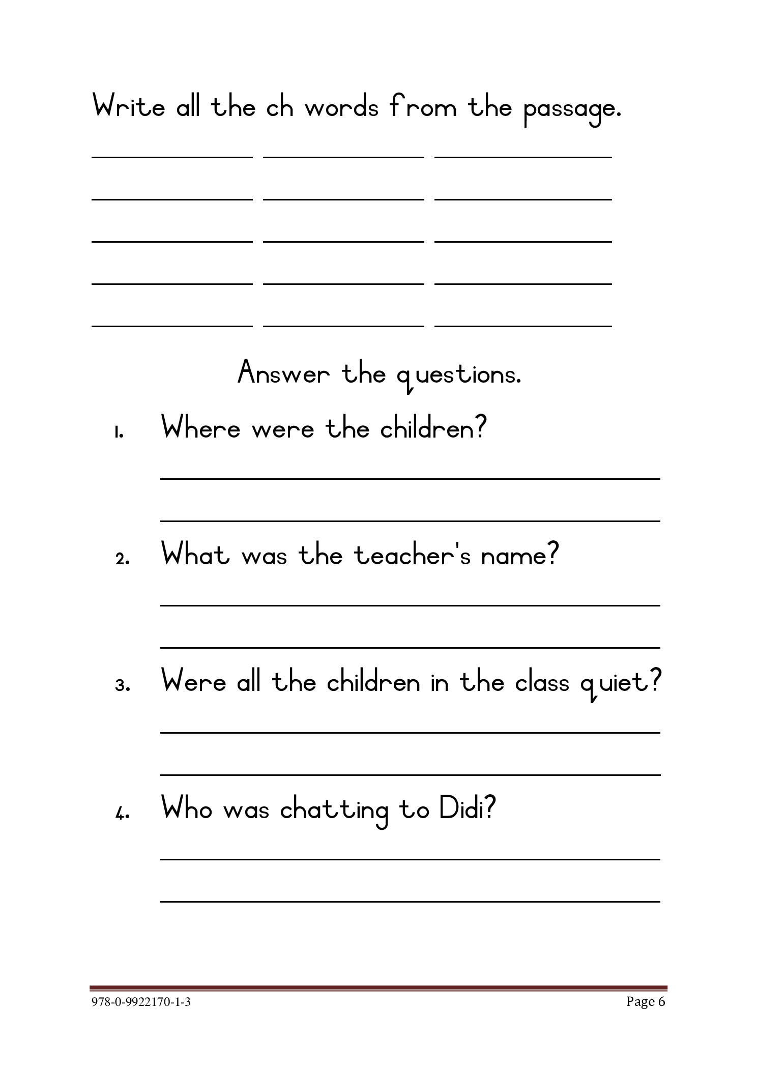 Phonics Worksheet